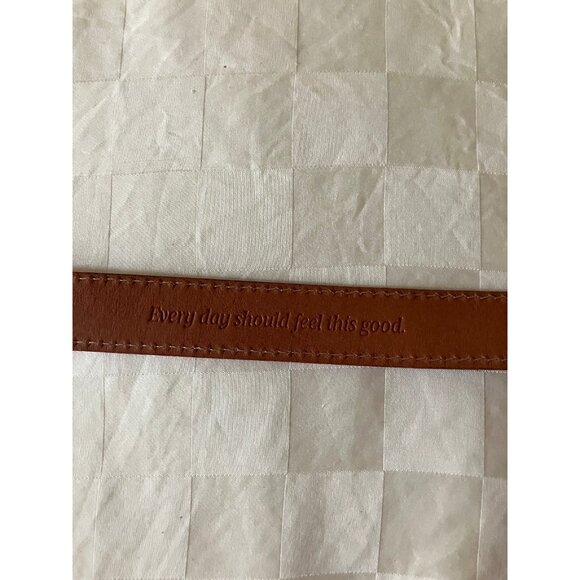 Vineyard Vines Fabric Genuine Leather Whales Red Fashion Belt Size S - Picture 5 of 13